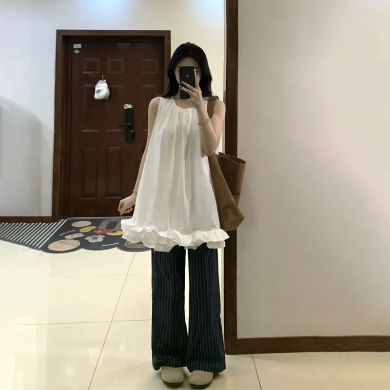 RTNH Sleeveless Dresses Women's White-5
