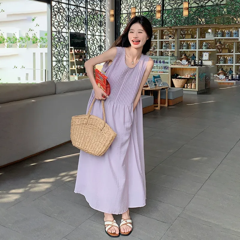 RTNH Sleeveless Dress Women's Purple-3