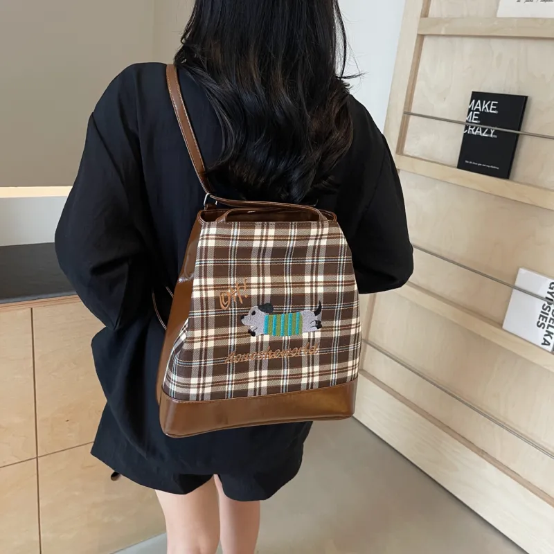 Gerlanx PU Tote Backpack Regular Women's Brown/Multicolor-26