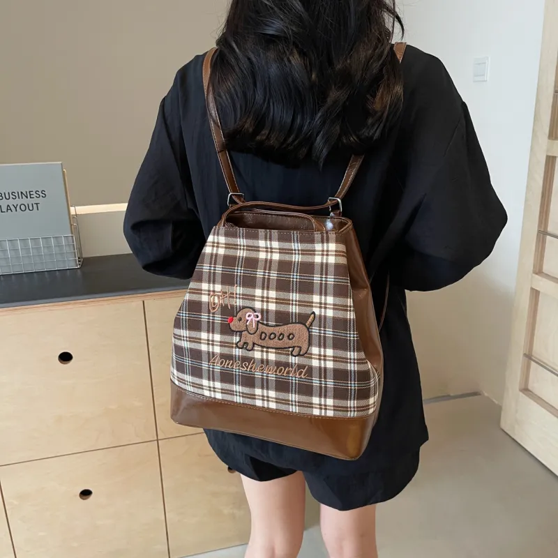 Gerlanx PU Tote Backpack Regular Women's Brown/Multicolor-11
