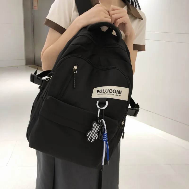 Gerlanx Nylon Backpack Unisex Ecru/Black/Burgundy/Purple-7