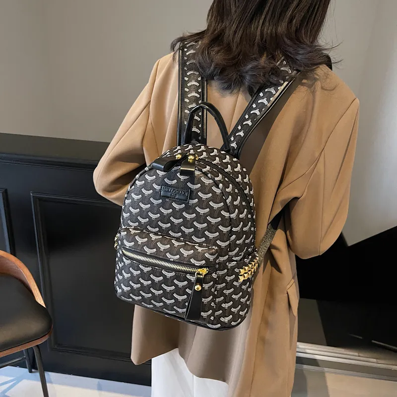 Gerlanx Pu Backpack Large Size Unisex Brown/Black-2