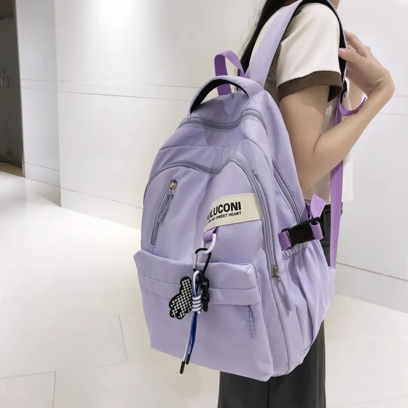 Gerlanx Nylon Backpack Unisex Ecru/Black/Burgundy/Purple-19