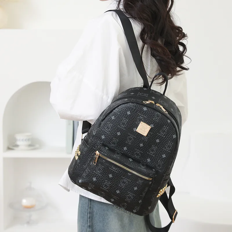 Gerlanx Pu Backpack Women's Brown/Pink/White/Black-12
