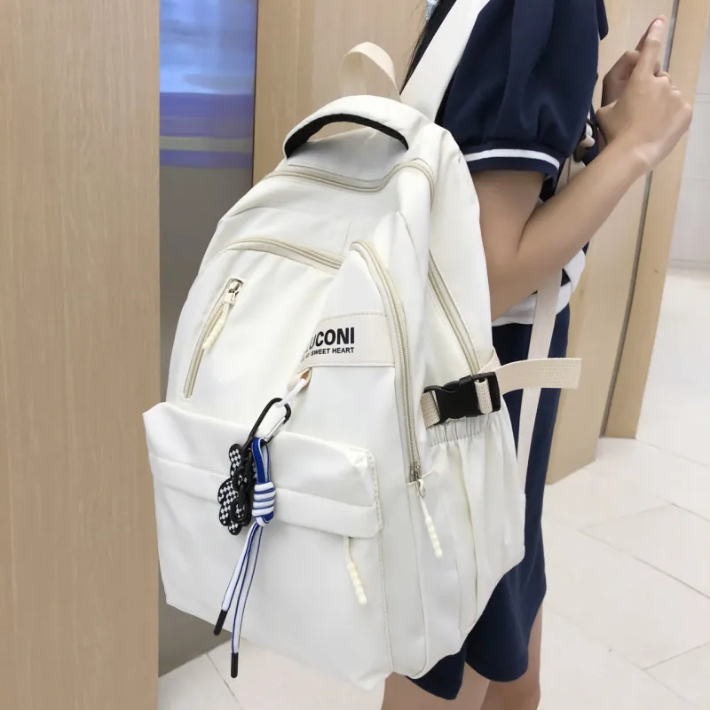 Gerlanx Nylon Backpack Unisex Ecru/Black/Burgundy/Purple-3