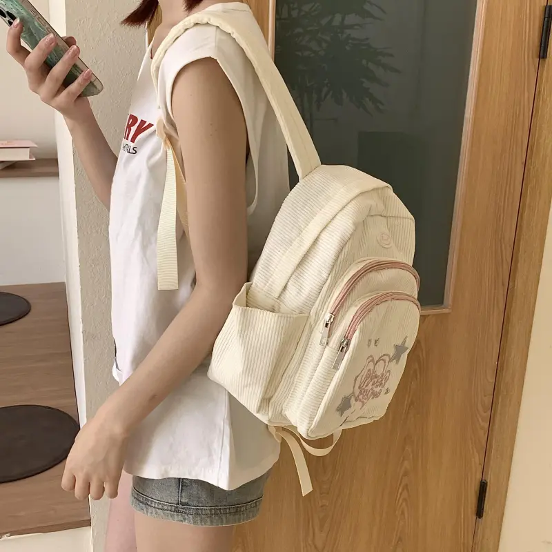 Gerlanx Corduroy Backpack Regular Women's Ivory-2