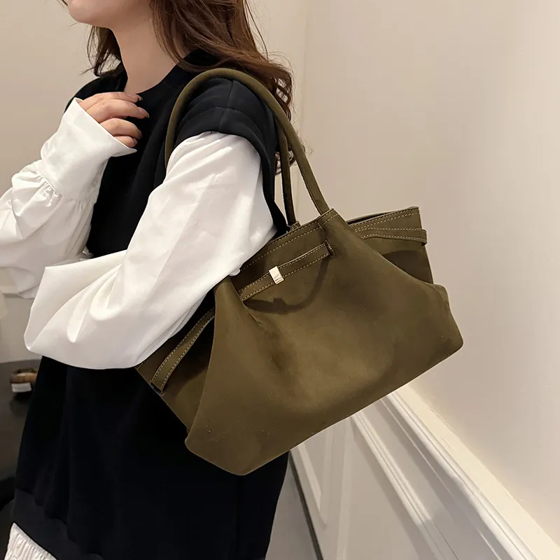 Gerlanx Nubuck Shoulder Bag Regular Women's Black/White/Brown/Jasper/Burgundy/Coffee/-14