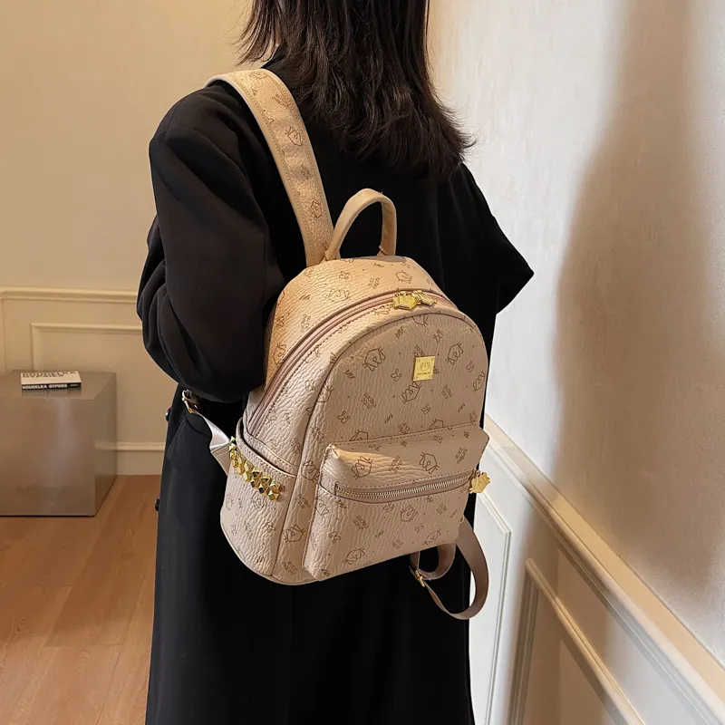 Gerlanx Pu Backpack Regular Women's Pink/Brown/Black/White-18