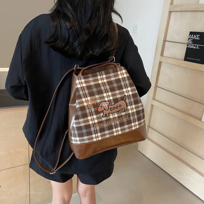 Gerlanx PU Tote Backpack Regular Women's Brown/Multicolor-9