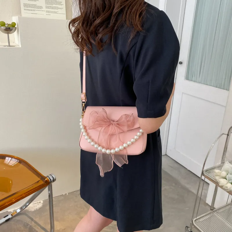 PULUWIRR Pu Crossbody Bag Medium Size Women's Black/Blue/Pink/White-11