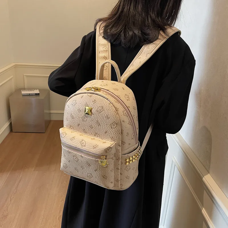 Gerlanx Pu Backpack Regular Women's Pink/Brown/Black/White-15