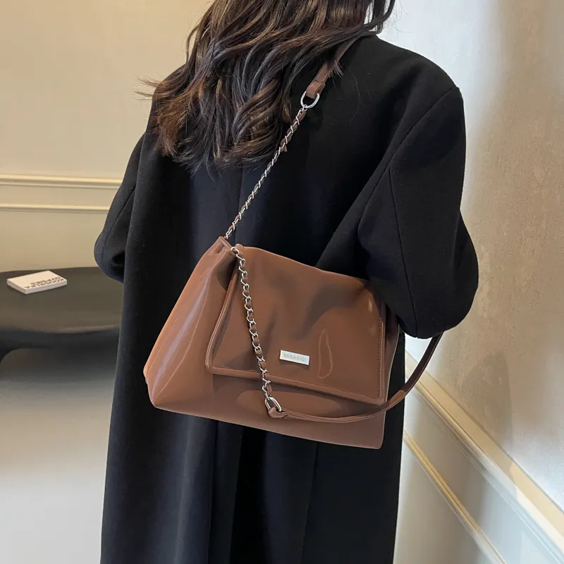Gerlanx PU Tote Bag, Crossbody Bag, Shoulder Bag Regular Women's Ecru/Black/Brown-4
