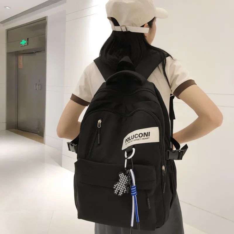 Gerlanx Nylon Backpack Unisex Ecru/Black/Burgundy/Purple-8