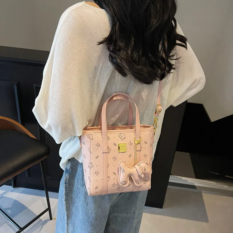 Gerlanx Pu Bucket Bag, Crossbody Bag Trumpets Women's Brown/Pink/Black/White-10