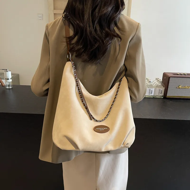Gerlanx Pu Shoulder Bag Crossbody Bag Large Size Women's Saffron Ecru Coffee Black-8