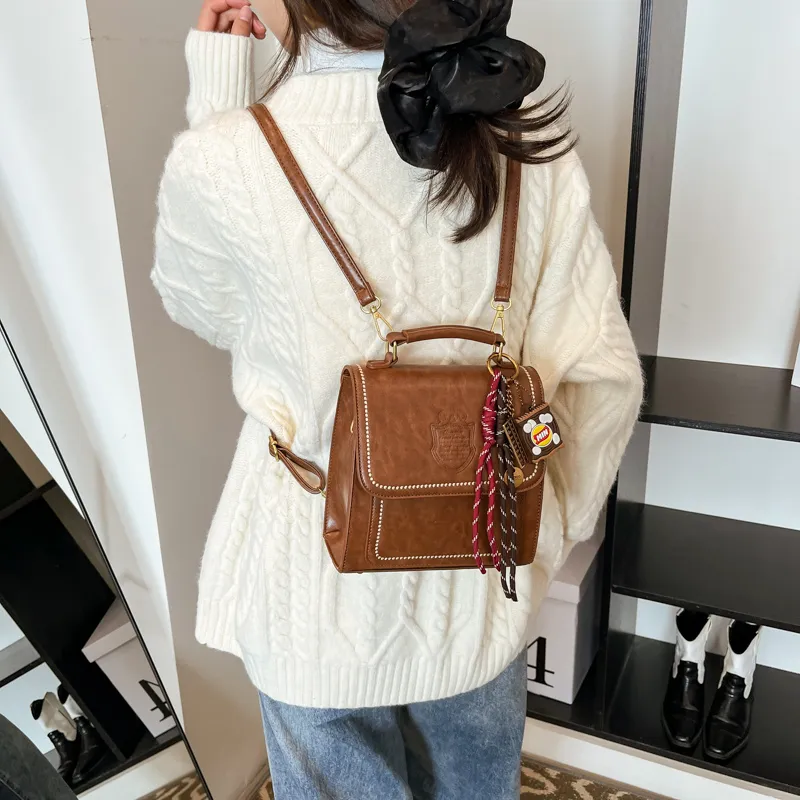 Gerlanx PU Backpack Small Size Women's Dark Tea/Burgundy/Brown/Coffee-4