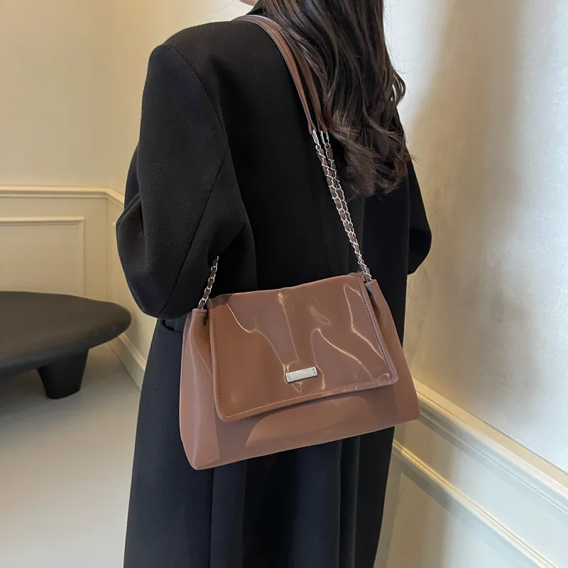 Gerlanx PU Tote Bag, Crossbody Bag, Shoulder Bag Regular Women's Ecru/Black/Brown-2
