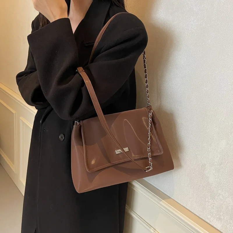 Gerlanx PU Tote Bag, Crossbody Bag, Shoulder Bag Regular Women's Ecru/Black/Brown-5