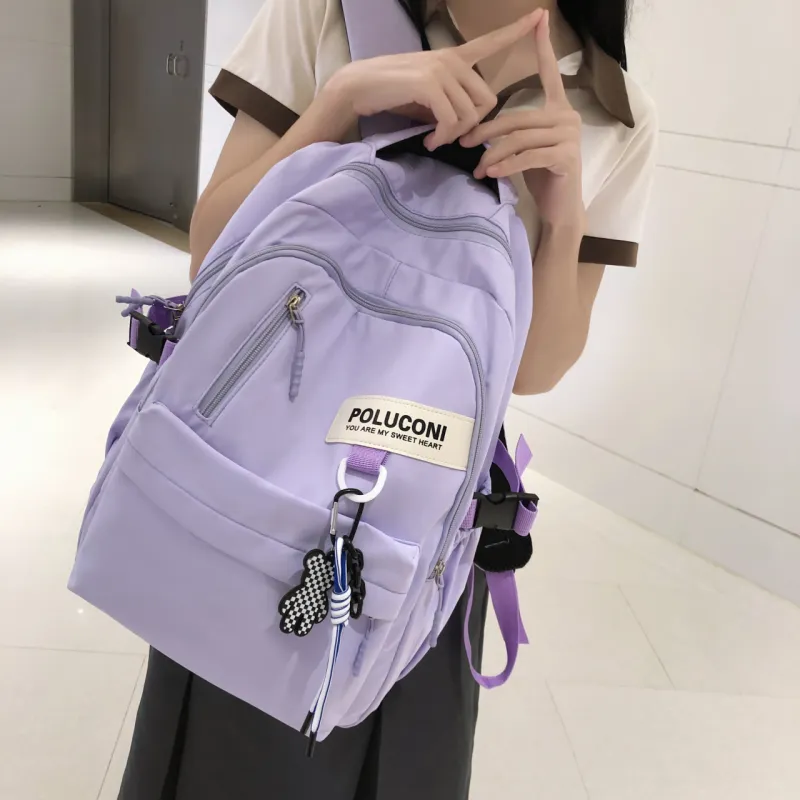 Gerlanx Nylon Backpack Unisex Ecru/Black/Burgundy/Purple-18