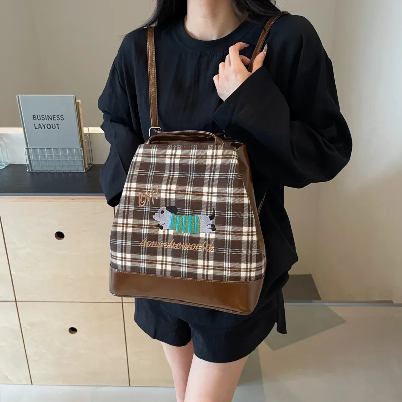Gerlanx PU Tote Backpack Regular Women's Brown/Multicolor-28