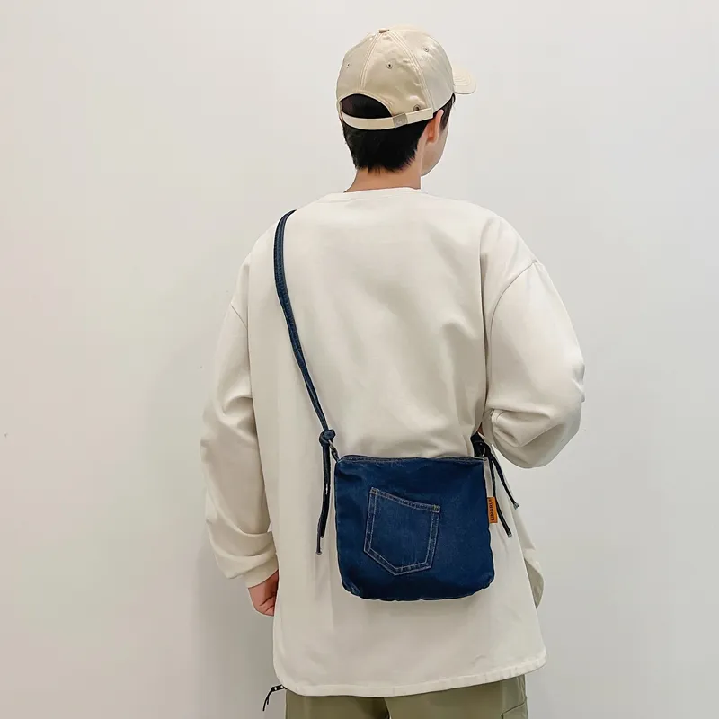 Gerlanx Denim Shoulder Bag, Crossbody Bag Medium Size Unisex-4