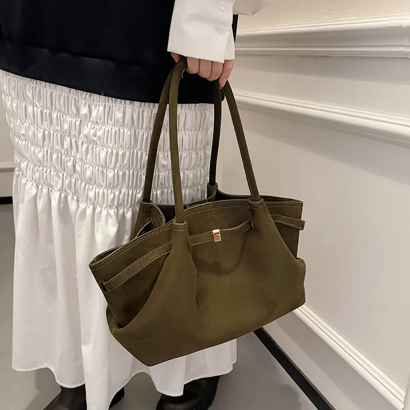 Gerlanx Nubuck Shoulder Bag Regular Women's Black/White/Brown/Jasper/Burgundy/Coffee/-16