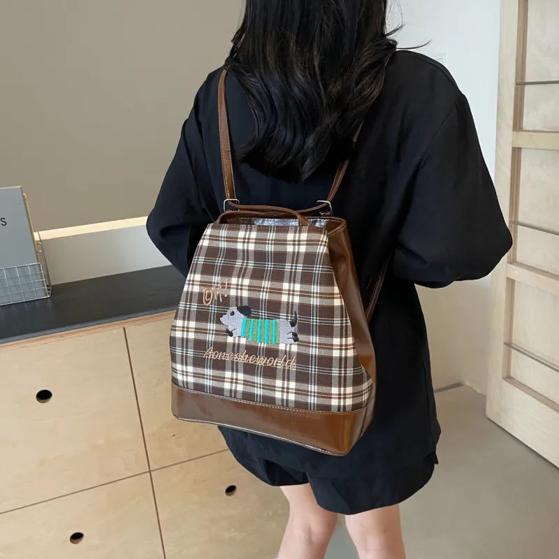 Gerlanx PU Tote Backpack Regular Women's Brown/Multicolor-27