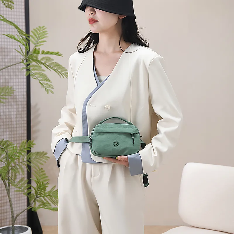 Gerlanx Nylon Fabric Crossbody One Shoulder Handbag Women's Multicolor-13