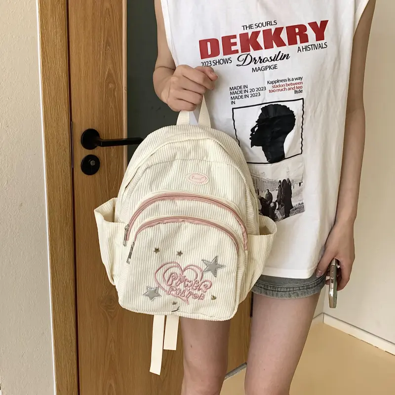 Gerlanx Corduroy Backpack Regular Women's Ivory-1