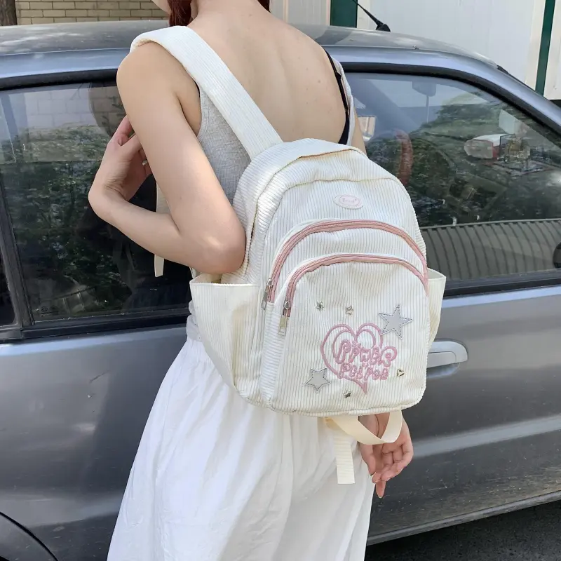 Gerlanx Corduroy Backpack Regular Women's Ivory-6