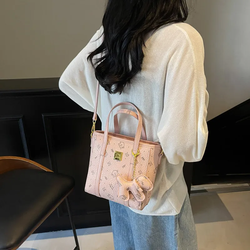 Gerlanx Pu Bucket Bag, Crossbody Bag Trumpets Women's Brown/Pink/Black/White-8