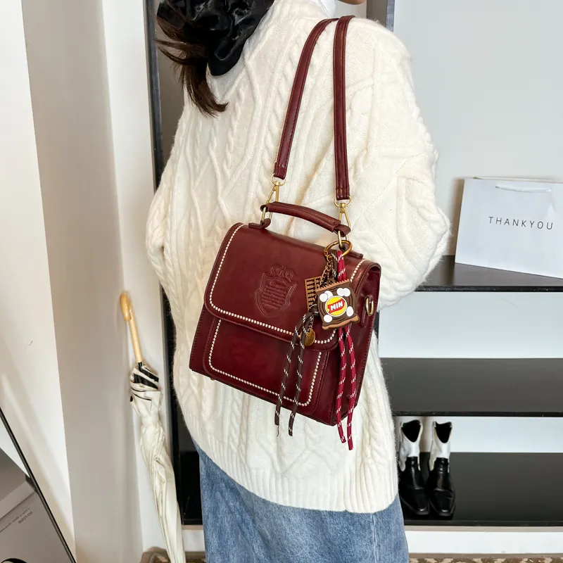 Gerlanx PU Backpack Small Size Women's Dark Tea/Burgundy/Brown/Coffee-15