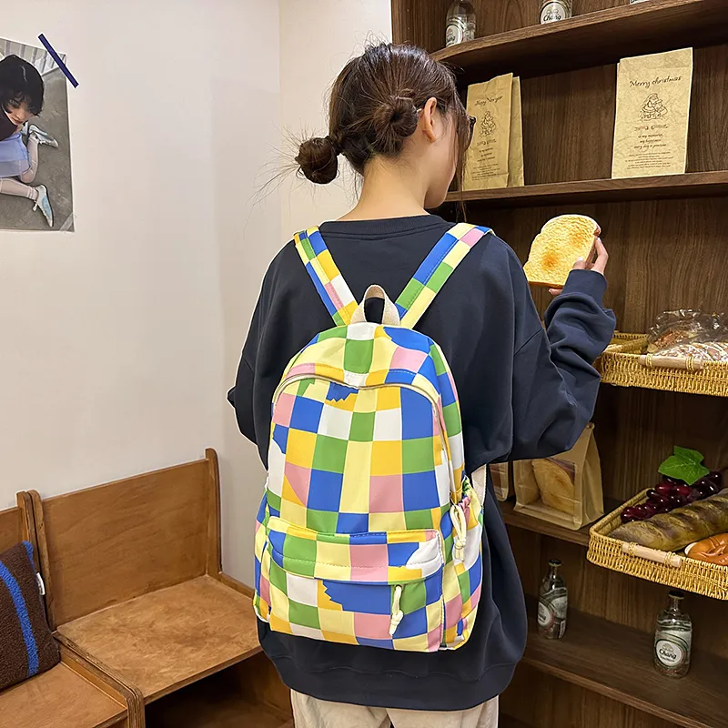 Gerlanx Nylon Backpack Women's Blue Green/Purple Pink/Blue Purple/Blue White-2