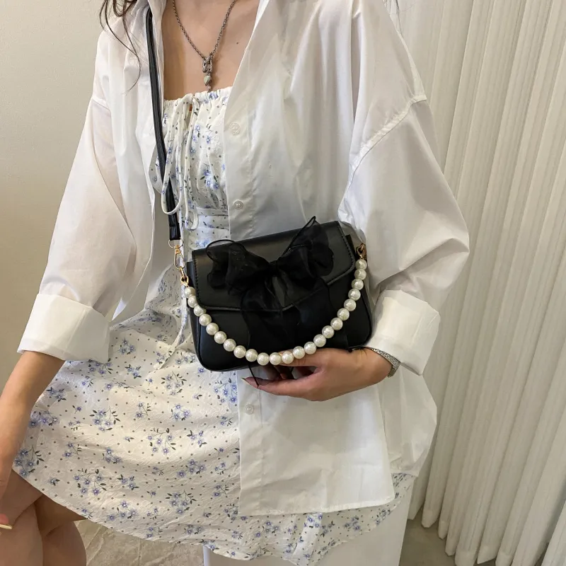 PULUWIRR Pu Crossbody Bag Medium Size Women's Black/Blue/Pink/White-22