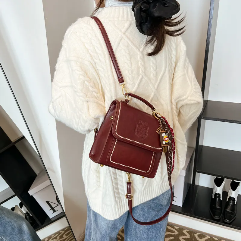 Gerlanx PU Backpack Small Size Women's Dark Tea/Burgundy/Brown/Coffee-14
