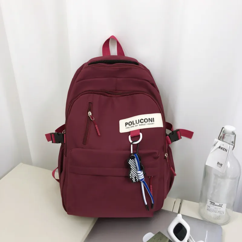 Gerlanx Nylon Backpack Unisex Ecru/Black/Burgundy/Purple-13