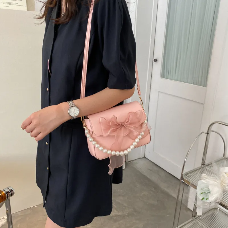 PULUWIRR Pu Crossbody Bag Medium Size Women's Black/Blue/Pink/White-9