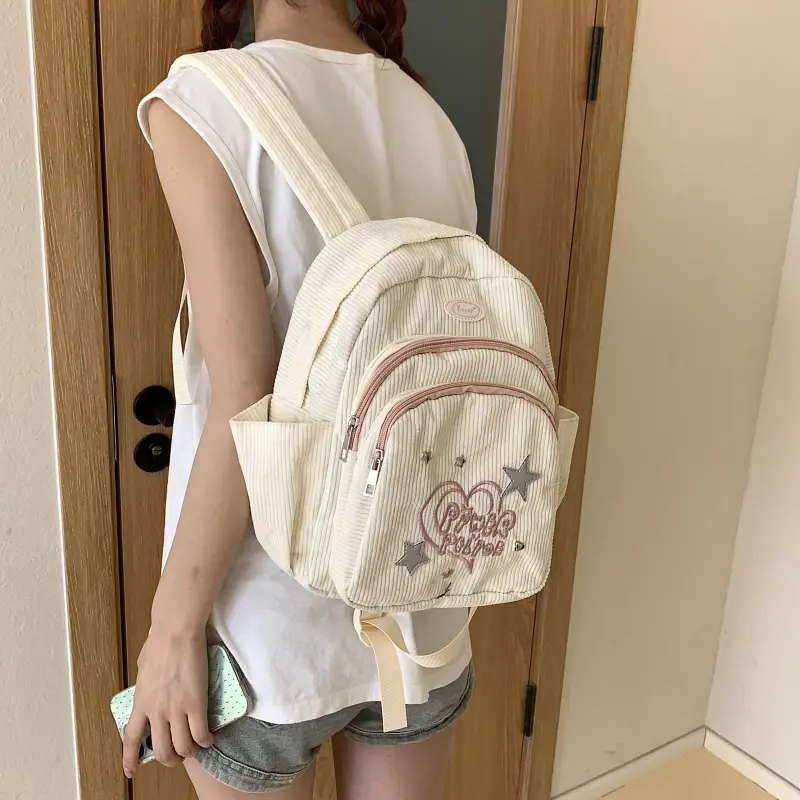 Gerlanx Corduroy Backpack Regular Women's Ivory-4