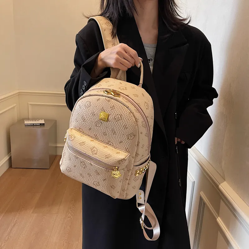 Gerlanx Pu Backpack Regular Women's Pink/Brown/Black/White-19