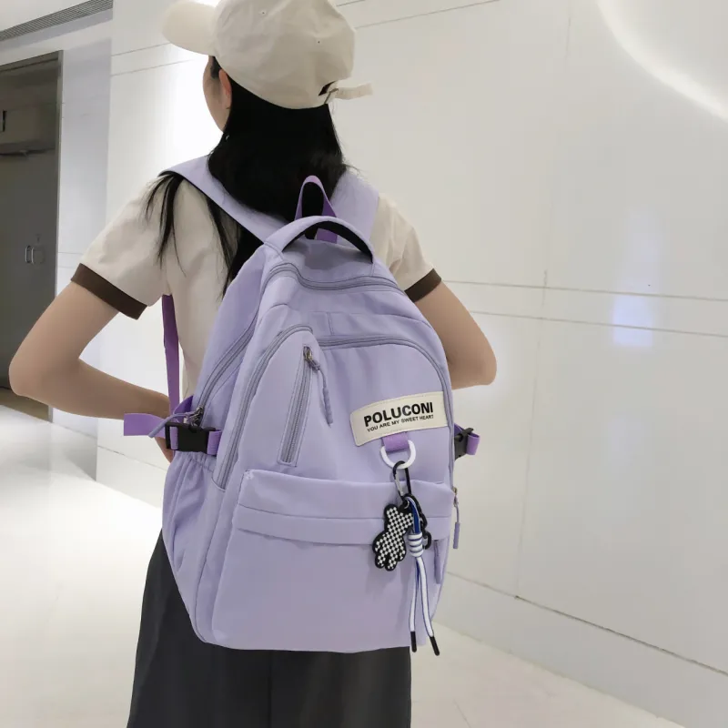 Gerlanx Nylon Backpack Unisex Ecru/Black/Burgundy/Purple-17