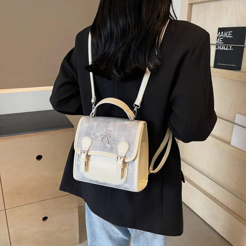 Gerlanx Fabric Portable Crossbody Backpack Regular Women's Multicolor-4