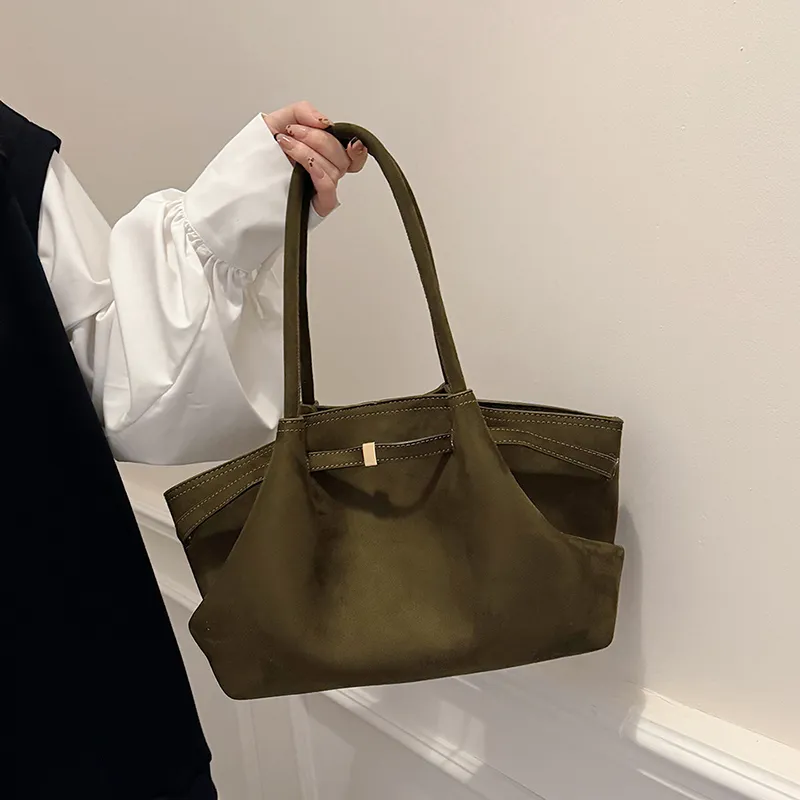 Gerlanx Nubuck Shoulder Bag Regular Women's Black/White/Brown/Jasper/Burgundy/Coffee/-17
