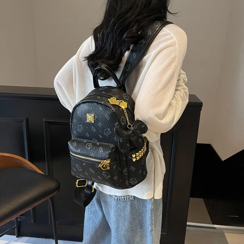 Gerlanx Pu Backpack Regular Women's Pink/Brown/Black/White-23