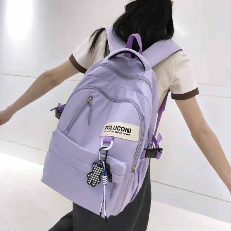 Gerlanx Nylon Backpack Unisex Ecru/Black/Burgundy/Purple-16