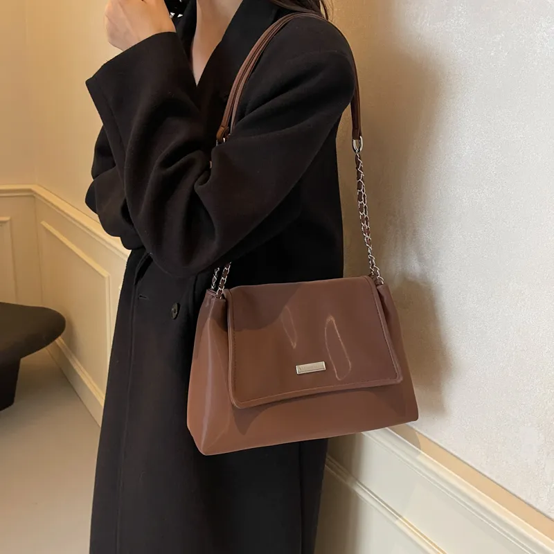 Gerlanx PU Tote Bag, Crossbody Bag, Shoulder Bag Regular Women's Ecru/Black/Brown-1