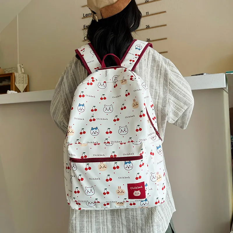 Gerlanx Nylon Backpack Medium Size Women's White-1