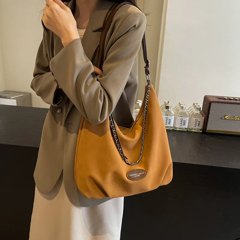 Gerlanx Pu Shoulder Bag Crossbody Bag Large Size Women's Saffron Ecru Coffee Black-3