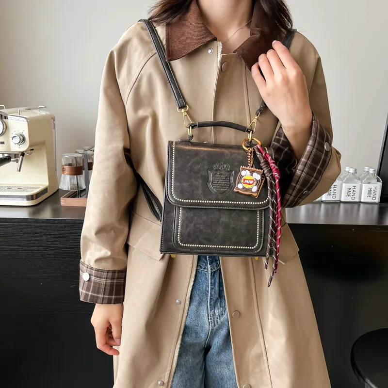Gerlanx PU Backpack Small Size Women's Dark Tea/Burgundy/Brown/Coffee-8