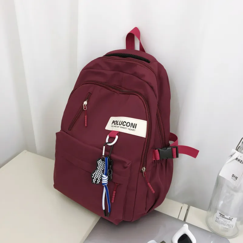 Gerlanx Nylon Backpack Unisex Ecru/Black/Burgundy/Purple-14