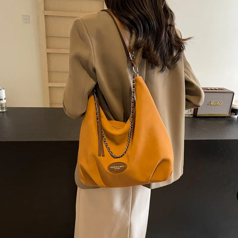 Gerlanx Pu Shoulder Bag Crossbody Bag Large Size Women's Saffron Ecru Coffee Black-5